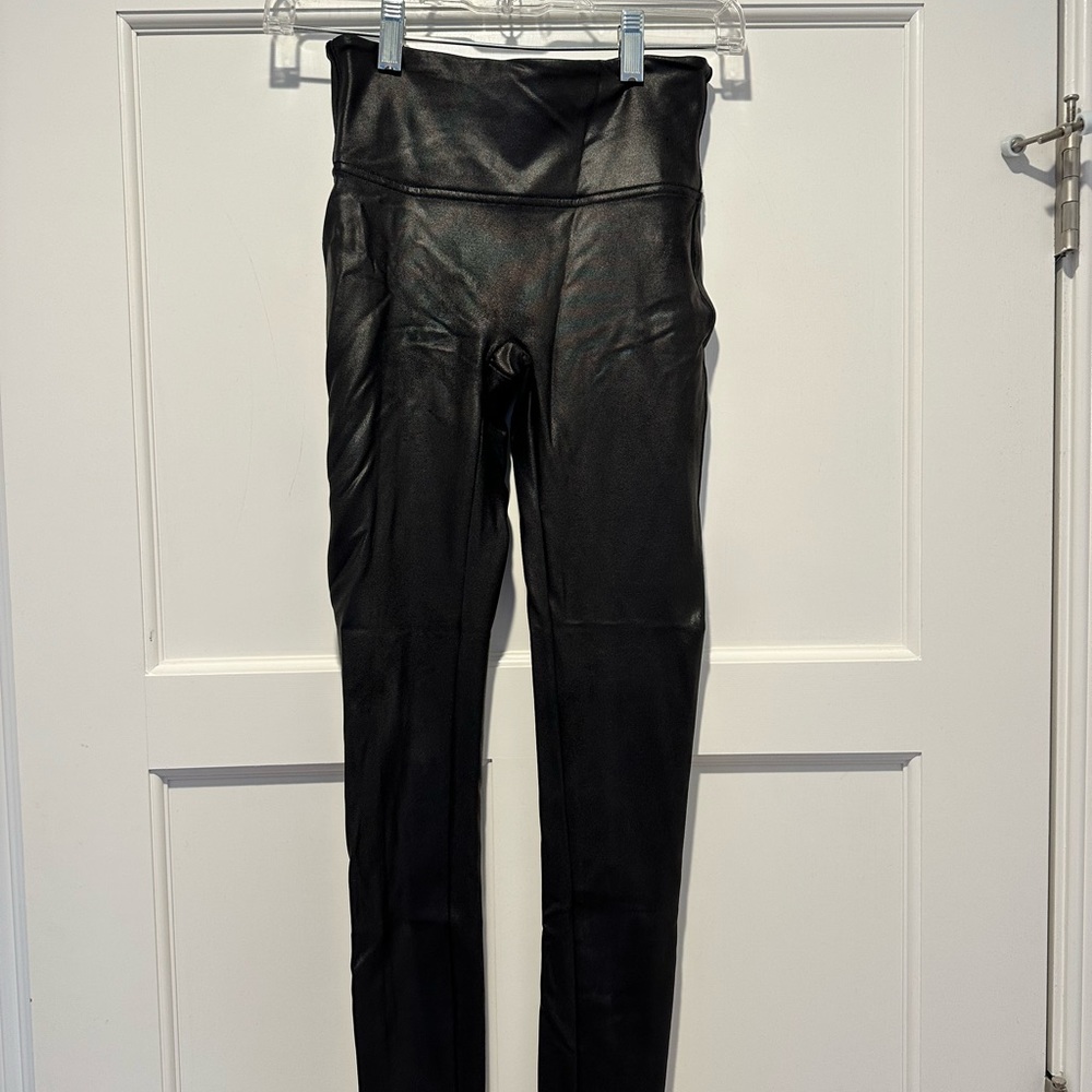 Spanx faux leather leggings Size S